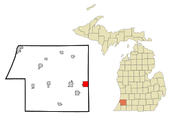 Van Buren County Michigan Incorporated and Unincorporated areas Mattawan Highlighted